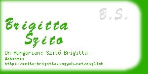 brigitta szito business card