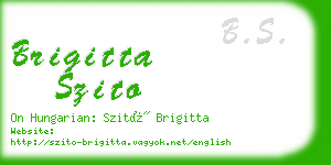 brigitta szito business card